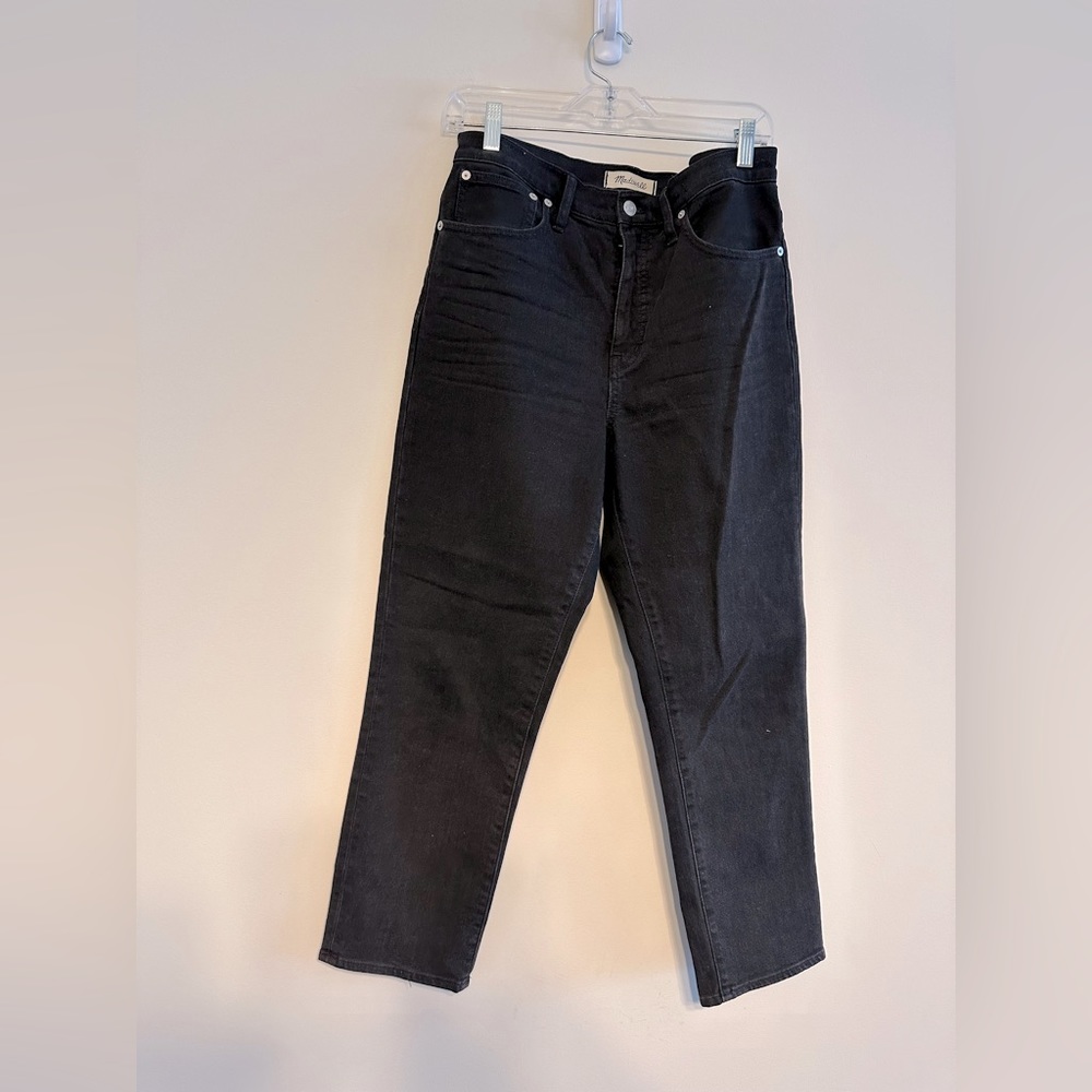 Madewell classic straight Black jean EUC